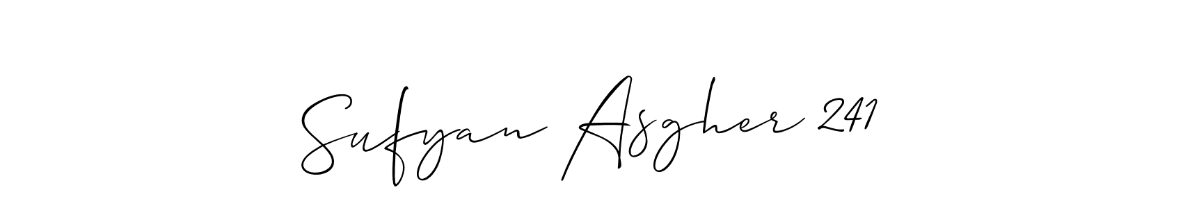 Make a short Sufyan Asgher 241 signature style. Manage your documents anywhere anytime using Allison_Script. Create and add eSignatures, submit forms, share and send files easily. Sufyan Asgher 241 signature style 2 images and pictures png