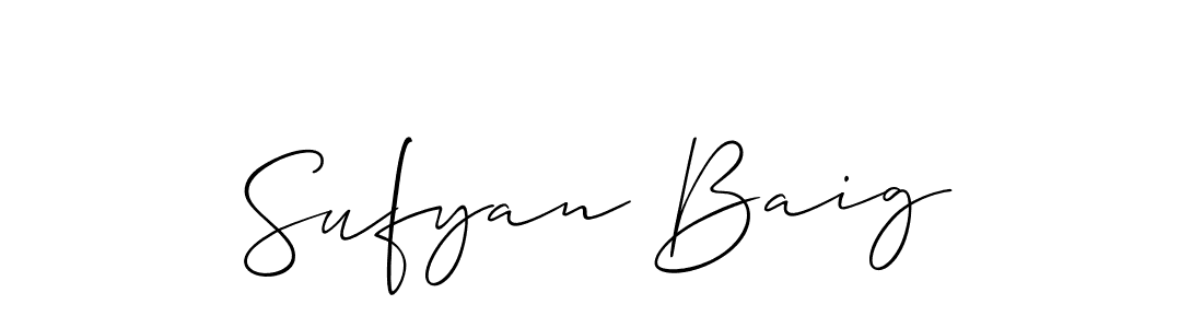 Make a beautiful signature design for name Sufyan Baig. Use this online signature maker to create a handwritten signature for free. Sufyan Baig signature style 2 images and pictures png