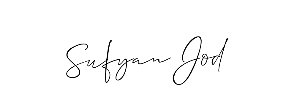 How to make Sufyan Jod signature? Allison_Script is a professional autograph style. Create handwritten signature for Sufyan Jod name. Sufyan Jod signature style 2 images and pictures png