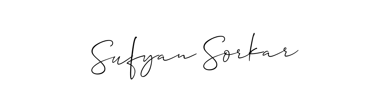 Also we have Sufyan Sorkar name is the best signature style. Create professional handwritten signature collection using Allison_Script autograph style. Sufyan Sorkar signature style 2 images and pictures png