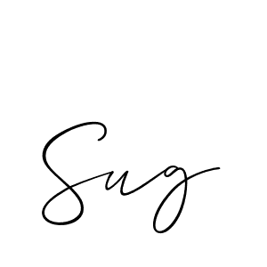Design your own signature with our free online signature maker. With this signature software, you can create a handwritten (Allison_Script) signature for name Sug. Sug signature style 2 images and pictures png