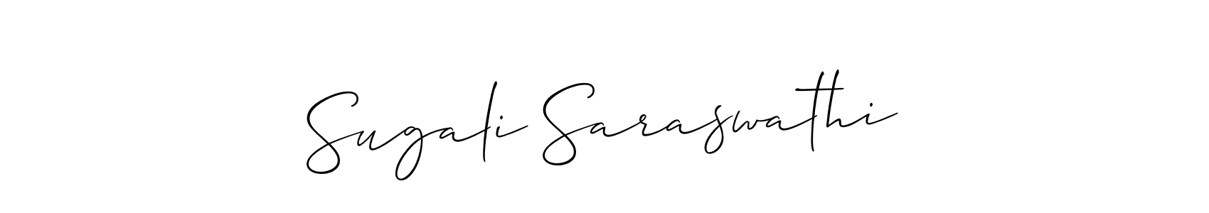 The best way (Allison_Script) to make a short signature is to pick only two or three words in your name. The name Sugali Saraswathi include a total of six letters. For converting this name. Sugali Saraswathi signature style 2 images and pictures png