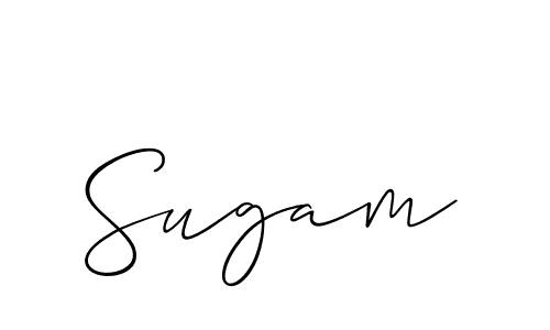 Design your own signature with our free online signature maker. With this signature software, you can create a handwritten (Allison_Script) signature for name Sugam. Sugam signature style 2 images and pictures png