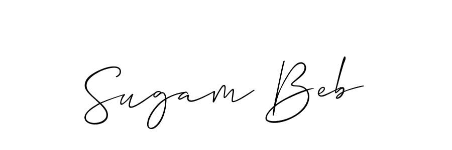 Similarly Allison_Script is the best handwritten signature design. Signature creator online .You can use it as an online autograph creator for name Sugam Beb. Sugam Beb signature style 2 images and pictures png