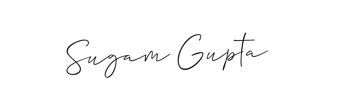 It looks lik you need a new signature style for name Sugam Gupta. Design unique handwritten (Allison_Script) signature with our free signature maker in just a few clicks. Sugam Gupta signature style 2 images and pictures png