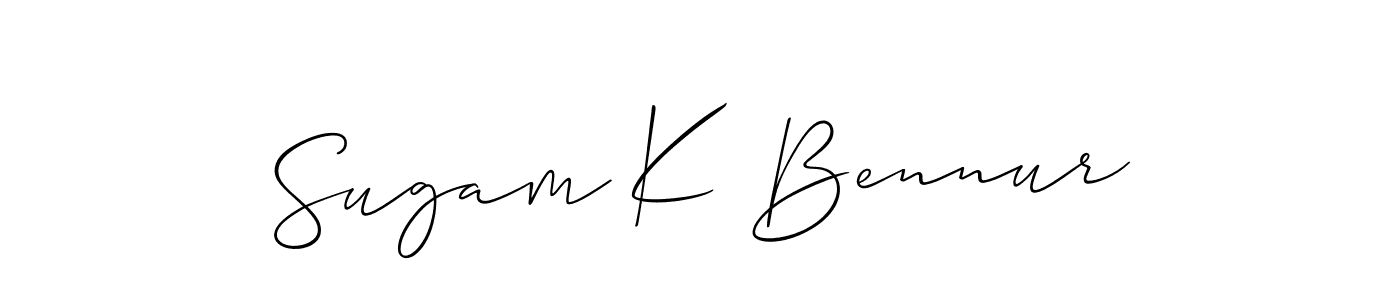 It looks lik you need a new signature style for name Sugam K Bennur. Design unique handwritten (Allison_Script) signature with our free signature maker in just a few clicks. Sugam K Bennur signature style 2 images and pictures png