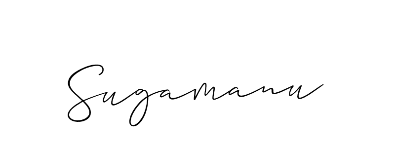 The best way (Allison_Script) to make a short signature is to pick only two or three words in your name. The name Sugamanu include a total of six letters. For converting this name. Sugamanu signature style 2 images and pictures png