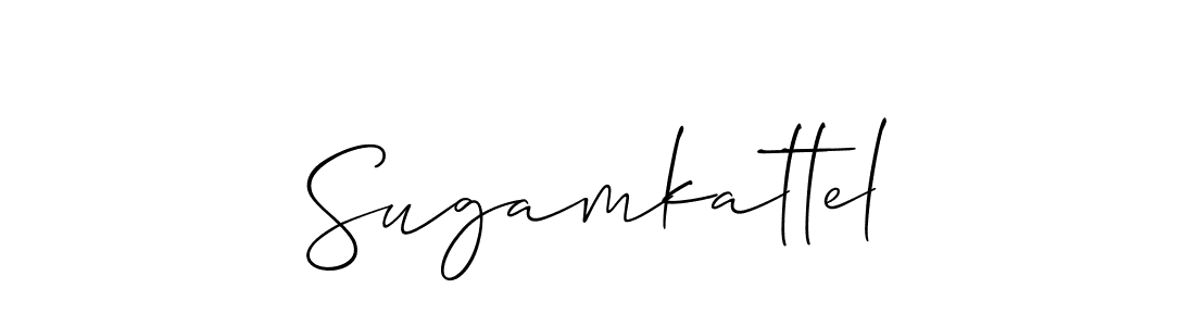 It looks lik you need a new signature style for name Sugamkattel. Design unique handwritten (Allison_Script) signature with our free signature maker in just a few clicks. Sugamkattel signature style 2 images and pictures png