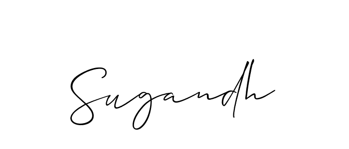 How to Draw Sugandh signature style? Allison_Script is a latest design signature styles for name Sugandh. Sugandh signature style 2 images and pictures png