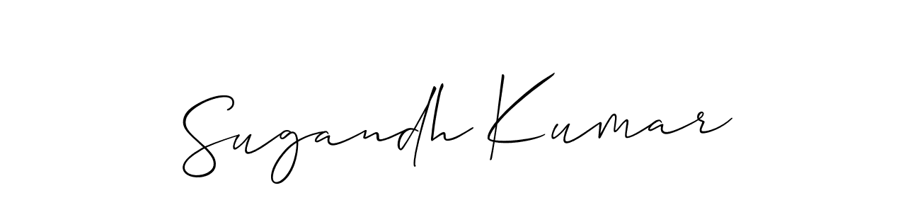 This is the best signature style for the Sugandh Kumar name. Also you like these signature font (Allison_Script). Mix name signature. Sugandh Kumar signature style 2 images and pictures png