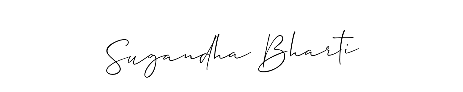 How to make Sugandha Bharti signature? Allison_Script is a professional autograph style. Create handwritten signature for Sugandha Bharti name. Sugandha Bharti signature style 2 images and pictures png