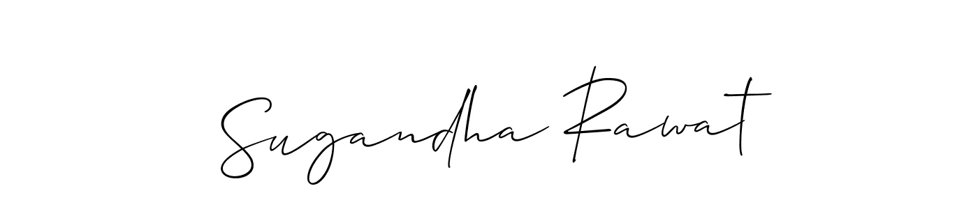 Create a beautiful signature design for name Sugandha Rawat. With this signature (Allison_Script) fonts, you can make a handwritten signature for free. Sugandha Rawat signature style 2 images and pictures png