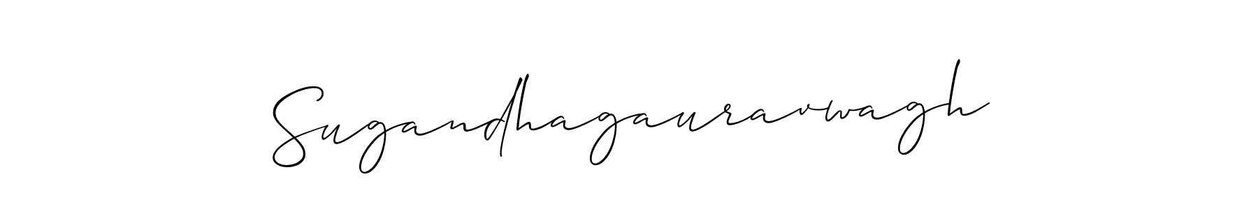 How to Draw Sugandhagauravwagh signature style? Allison_Script is a latest design signature styles for name Sugandhagauravwagh. Sugandhagauravwagh signature style 2 images and pictures png