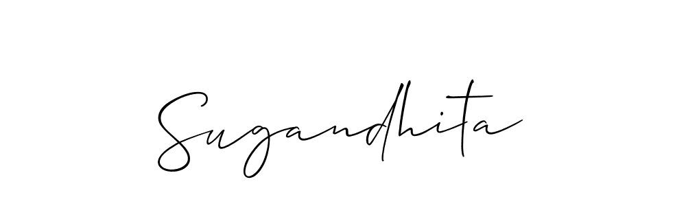 Similarly Allison_Script is the best handwritten signature design. Signature creator online .You can use it as an online autograph creator for name Sugandhita. Sugandhita signature style 2 images and pictures png