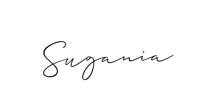 Sugania stylish signature style. Best Handwritten Sign (Allison_Script) for my name. Handwritten Signature Collection Ideas for my name Sugania. Sugania signature style 2 images and pictures png