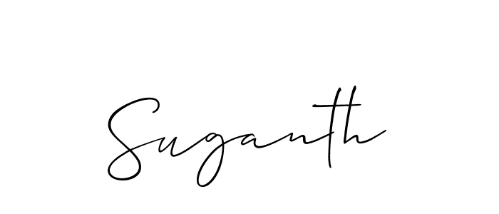 The best way (Allison_Script) to make a short signature is to pick only two or three words in your name. The name Suganth include a total of six letters. For converting this name. Suganth signature style 2 images and pictures png