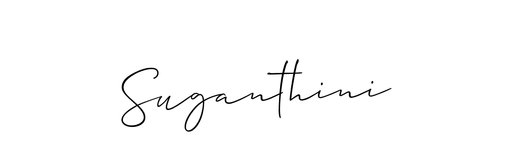 You should practise on your own different ways (Allison_Script) to write your name (Suganthini) in signature. don't let someone else do it for you. Suganthini signature style 2 images and pictures png