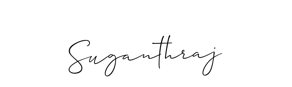 Design your own signature with our free online signature maker. With this signature software, you can create a handwritten (Allison_Script) signature for name Suganthraj. Suganthraj signature style 2 images and pictures png