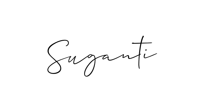 Design your own signature with our free online signature maker. With this signature software, you can create a handwritten (Allison_Script) signature for name Suganti. Suganti signature style 2 images and pictures png