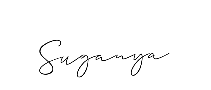 Best and Professional Signature Style for Suganya. Allison_Script Best Signature Style Collection. Suganya signature style 2 images and pictures png