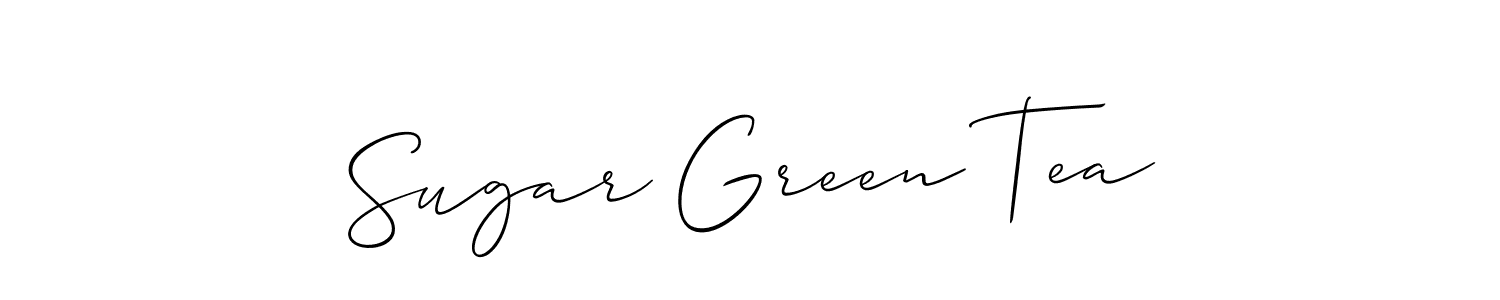 How to make Sugar Green Tea name signature. Use Allison_Script style for creating short signs online. This is the latest handwritten sign. Sugar Green Tea signature style 2 images and pictures png
