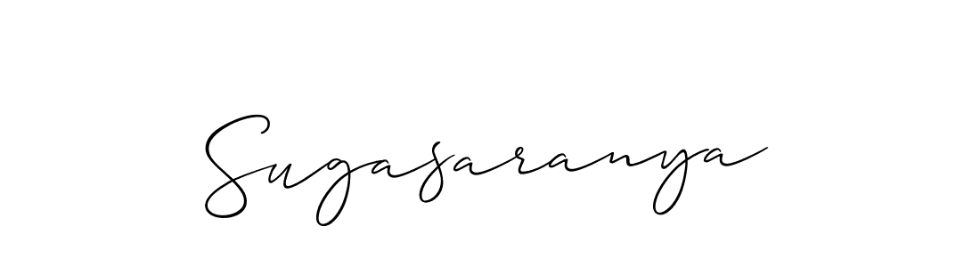 How to make Sugasaranya signature? Allison_Script is a professional autograph style. Create handwritten signature for Sugasaranya name. Sugasaranya signature style 2 images and pictures png