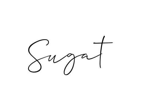 How to make Sugat name signature. Use Allison_Script style for creating short signs online. This is the latest handwritten sign. Sugat signature style 2 images and pictures png