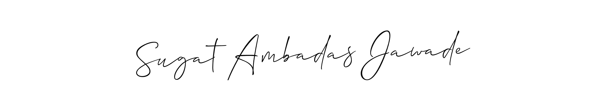 How to Draw Sugat Ambadas Jawade signature style? Allison_Script is a latest design signature styles for name Sugat Ambadas Jawade. Sugat Ambadas Jawade signature style 2 images and pictures png