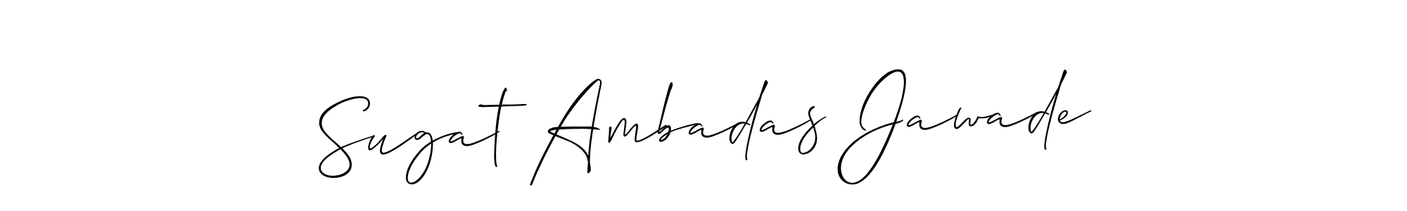 How to Draw Sugat Ambadas Jawade signature style? Allison_Script is a latest design signature styles for name Sugat Ambadas Jawade. Sugat Ambadas Jawade signature style 2 images and pictures png