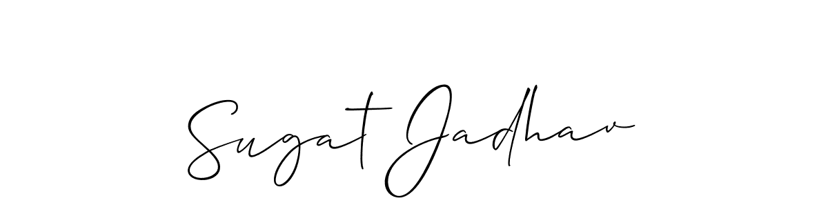 You can use this online signature creator to create a handwritten signature for the name Sugat Jadhav. This is the best online autograph maker. Sugat Jadhav signature style 2 images and pictures png