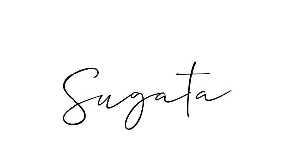 Design your own signature with our free online signature maker. With this signature software, you can create a handwritten (Allison_Script) signature for name Sugata. Sugata signature style 2 images and pictures png