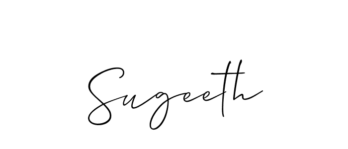 Design your own signature with our free online signature maker. With this signature software, you can create a handwritten (Allison_Script) signature for name Sugeeth. Sugeeth signature style 2 images and pictures png