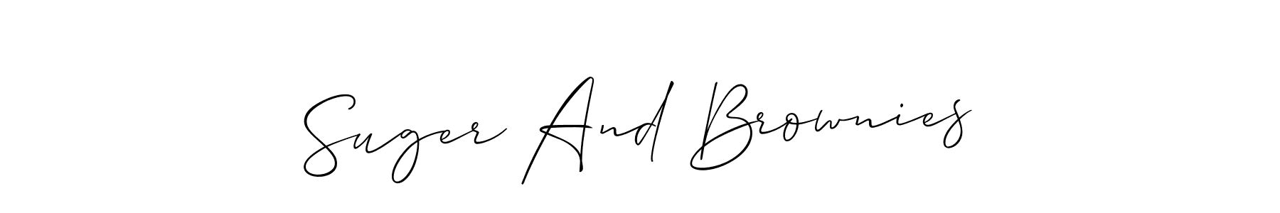 See photos of Suger And Brownies official signature by Spectra . Check more albums & portfolios. Read reviews & check more about Allison_Script font. Suger And Brownies signature style 2 images and pictures png