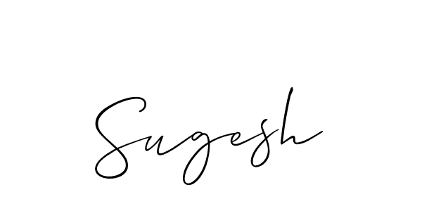 Design your own signature with our free online signature maker. With this signature software, you can create a handwritten (Allison_Script) signature for name Sugesh. Sugesh signature style 2 images and pictures png