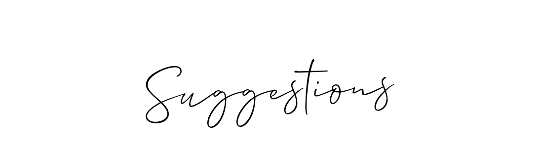 You can use this online signature creator to create a handwritten signature for the name Suggestions. This is the best online autograph maker. Suggestions signature style 2 images and pictures png