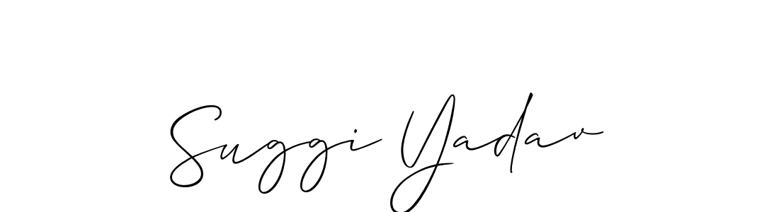 How to Draw Suggi Yadav signature style? Allison_Script is a latest design signature styles for name Suggi Yadav. Suggi Yadav signature style 2 images and pictures png