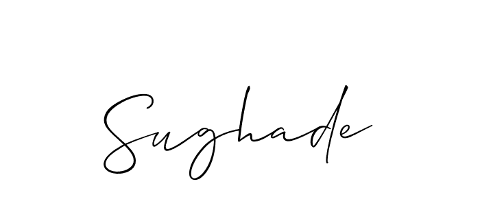 Also You can easily find your signature by using the search form. We will create Sughade name handwritten signature images for you free of cost using Allison_Script sign style. Sughade signature style 2 images and pictures png