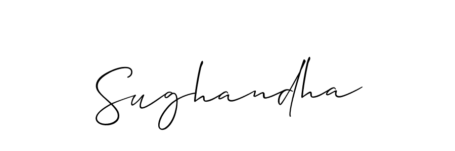 Allison_Script is a professional signature style that is perfect for those who want to add a touch of class to their signature. It is also a great choice for those who want to make their signature more unique. Get Sughandha name to fancy signature for free. Sughandha signature style 2 images and pictures png