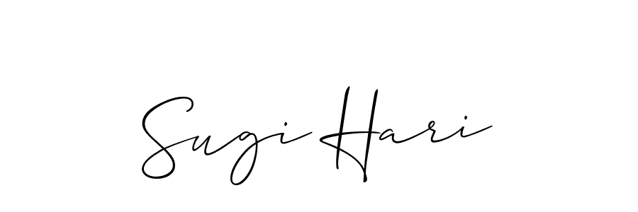 Design your own signature with our free online signature maker. With this signature software, you can create a handwritten (Allison_Script) signature for name Sugi Hari. Sugi Hari signature style 2 images and pictures png