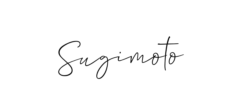 Create a beautiful signature design for name Sugimoto. With this signature (Allison_Script) fonts, you can make a handwritten signature for free. Sugimoto signature style 2 images and pictures png