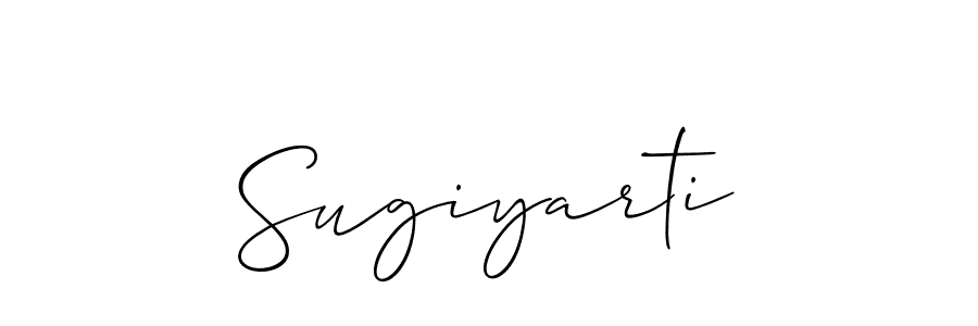 Use a signature maker to create a handwritten signature online. With this signature software, you can design (Allison_Script) your own signature for name Sugiyarti. Sugiyarti signature style 2 images and pictures png