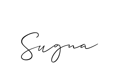 Use a signature maker to create a handwritten signature online. With this signature software, you can design (Allison_Script) your own signature for name Sugna. Sugna signature style 2 images and pictures png