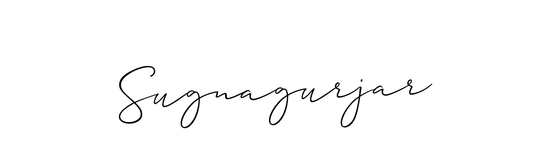 Use a signature maker to create a handwritten signature online. With this signature software, you can design (Allison_Script) your own signature for name Sugnagurjar. Sugnagurjar signature style 2 images and pictures png