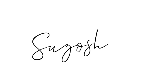 Make a beautiful signature design for name Sugosh. With this signature (Allison_Script) style, you can create a handwritten signature for free. Sugosh signature style 2 images and pictures png