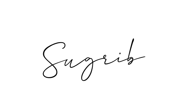 Allison_Script is a professional signature style that is perfect for those who want to add a touch of class to their signature. It is also a great choice for those who want to make their signature more unique. Get Sugrib name to fancy signature for free. Sugrib signature style 2 images and pictures png