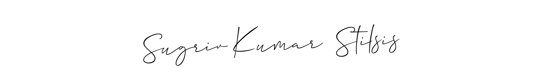 Make a beautiful signature design for name Sugriv Kumar  Stilsis. With this signature (Allison_Script) style, you can create a handwritten signature for free. Sugriv Kumar  Stilsis signature style 2 images and pictures png