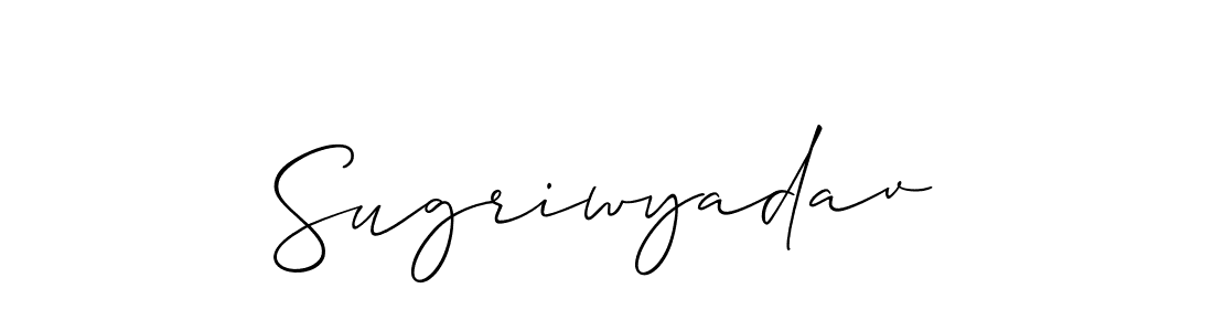 This is the best signature style for the Sugriwyadav name. Also you like these signature font (Allison_Script). Mix name signature. Sugriwyadav signature style 2 images and pictures png