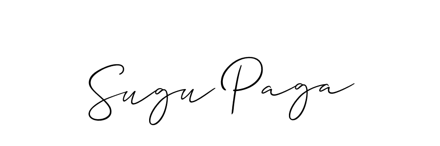Create a beautiful signature design for name Sugu Paga. With this signature (Allison_Script) fonts, you can make a handwritten signature for free. Sugu Paga signature style 2 images and pictures png