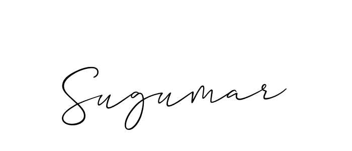 Sugumar stylish signature style. Best Handwritten Sign (Allison_Script) for my name. Handwritten Signature Collection Ideas for my name Sugumar. Sugumar signature style 2 images and pictures png
