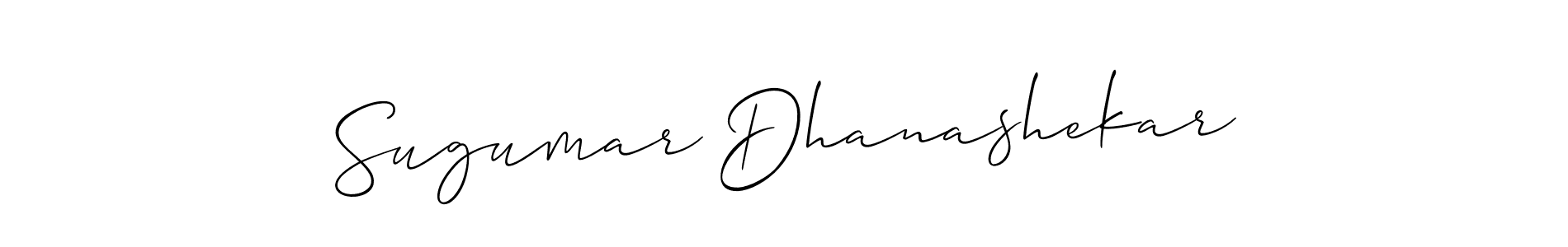 Design your own signature with our free online signature maker. With this signature software, you can create a handwritten (Allison_Script) signature for name Sugumar Dhanashekar. Sugumar Dhanashekar signature style 2 images and pictures png